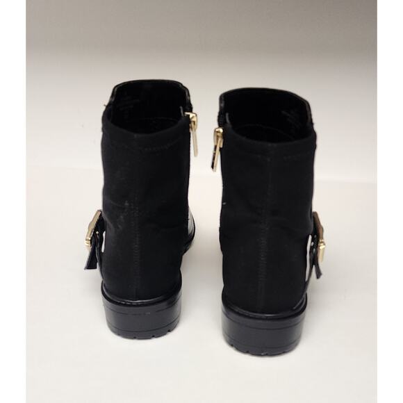 Unisa Uncaddie2 Lift Gold Buckle Black Ankle Booties Boots 7M - Picture 10 of 12